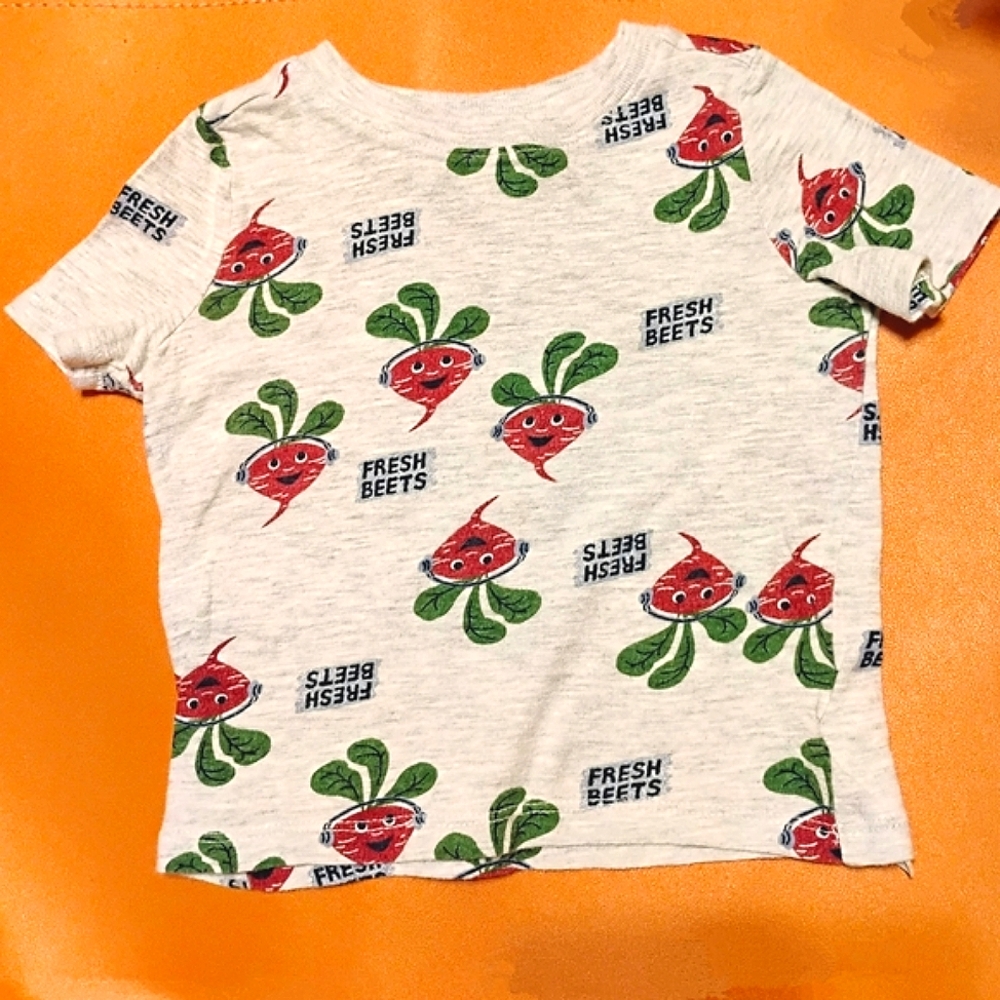 3/$10 Old Navy T-Shirt Fresh Beets Grey/Green/Maroon Sz. 18-24mos